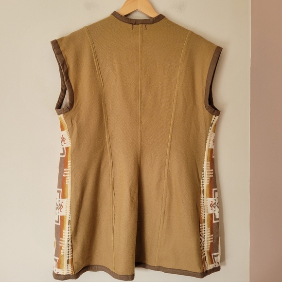 Vintage Women's Southwestern Western Long Wool Cowgirl Vest Size Large - Picture 5 of 9